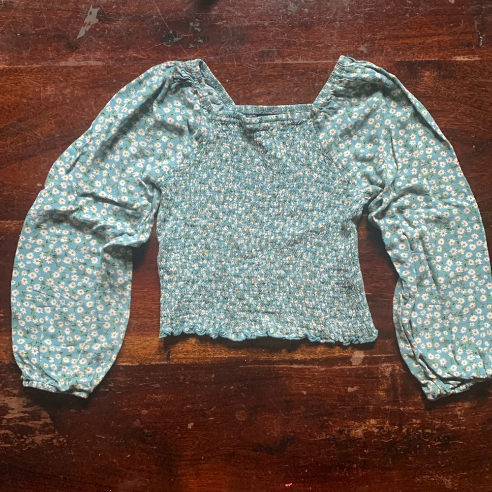 Super sweet kids boho floral shirt